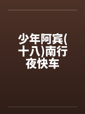 少年阿宾(十八)南行夜快车 少年阿宾(十八)南行夜快车